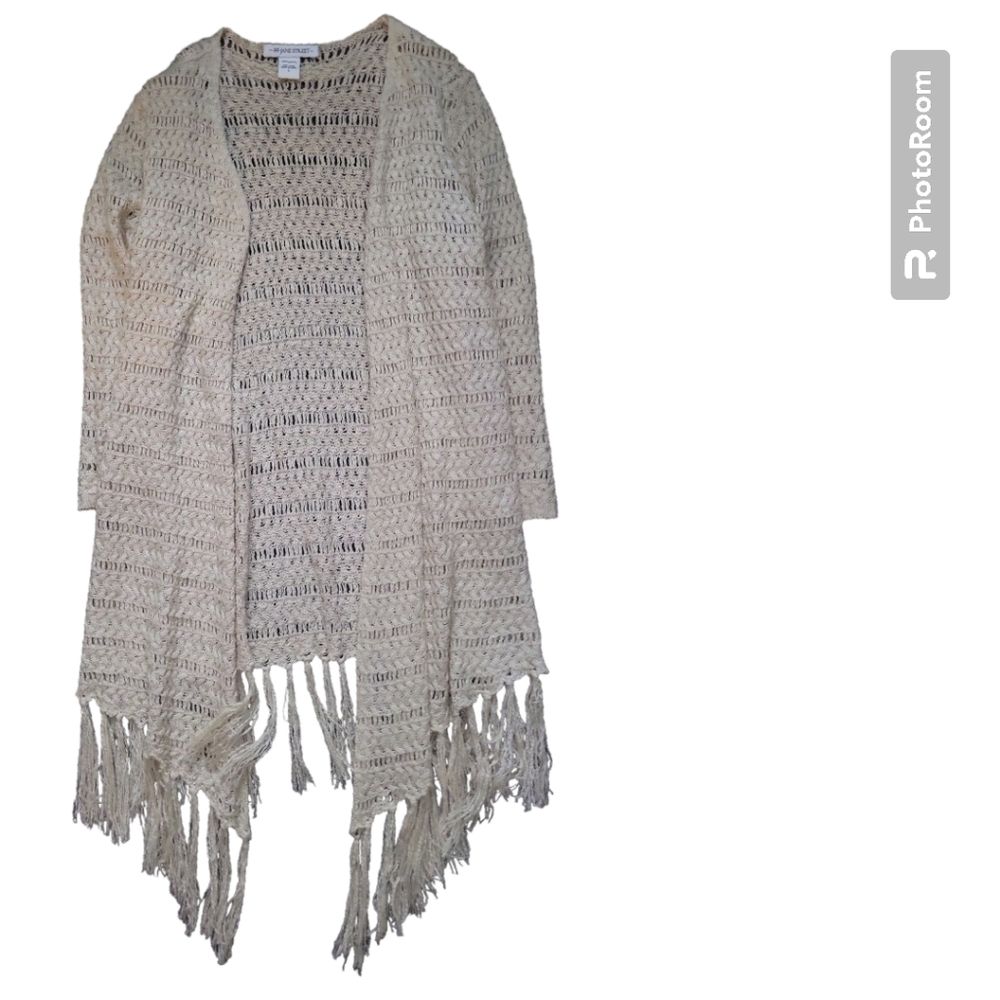 99 Jane Street Cream Colored Cardigan - L